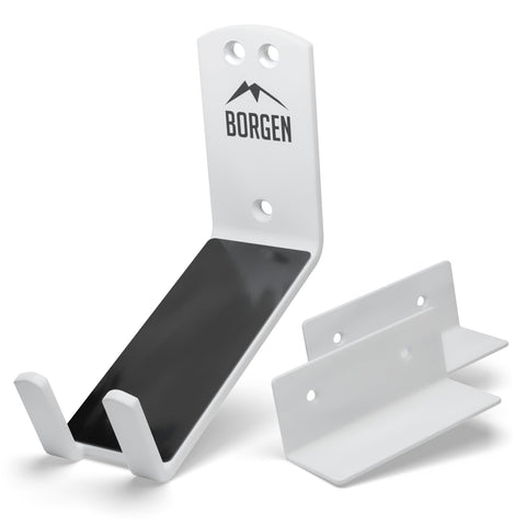 Borgen bike wall mount pedal hook holds an e-bike securely on the wall, saving space.