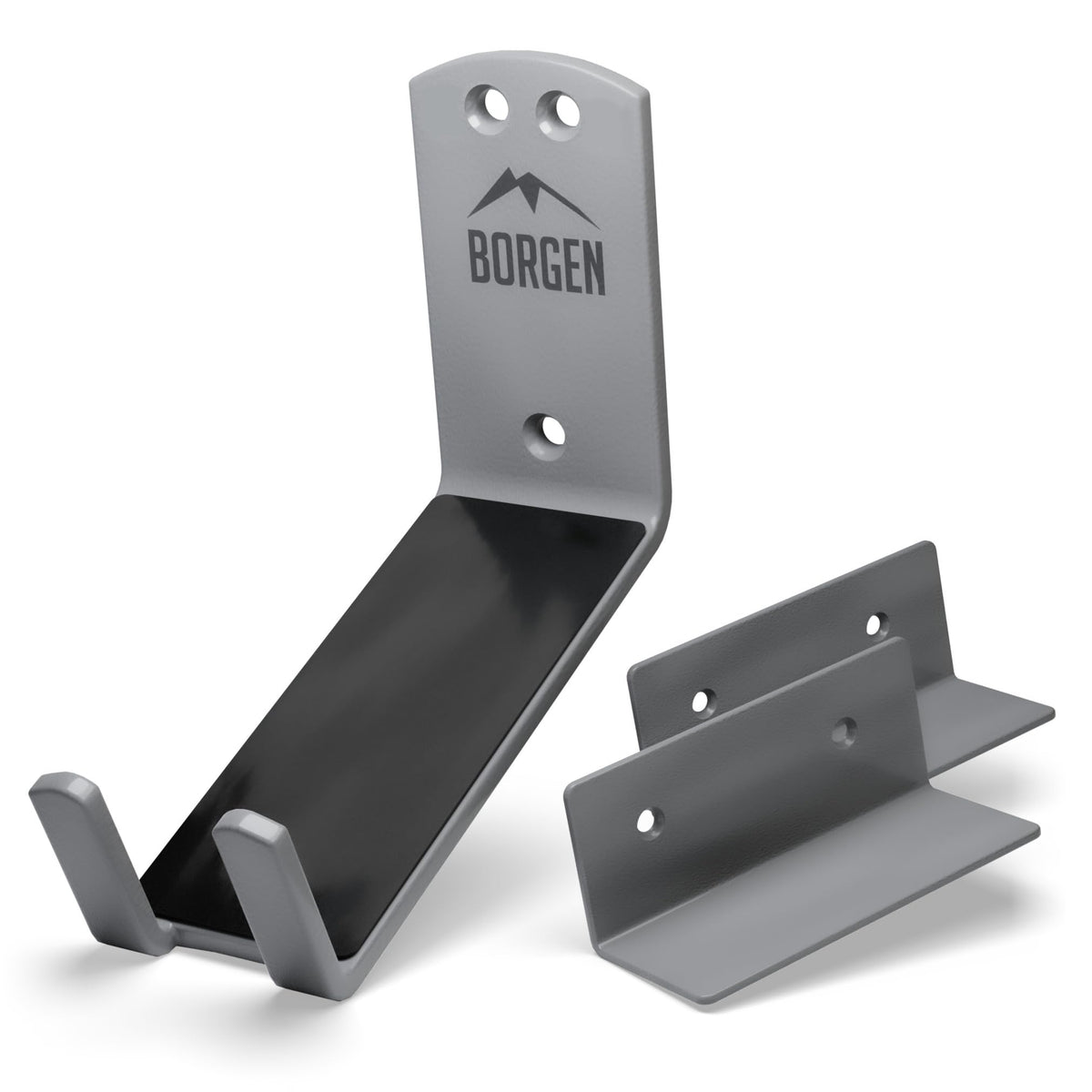Borgen bike wall mount pedal hook secures pedal for space-saving storage.