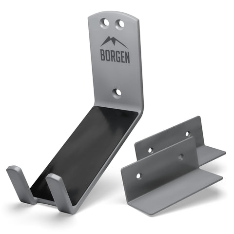 Borgen bike wall mount pedal hook secures pedal for space-saving storage.