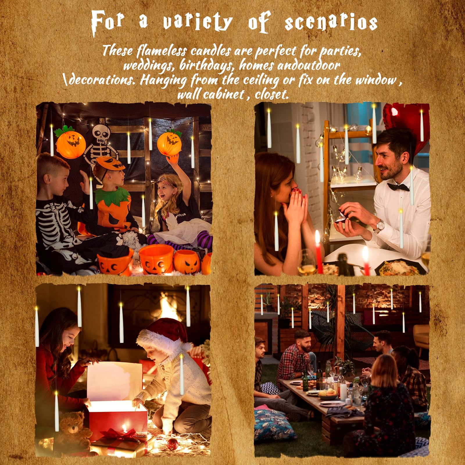 Boribim family friendly candlelight for safe home ambience.