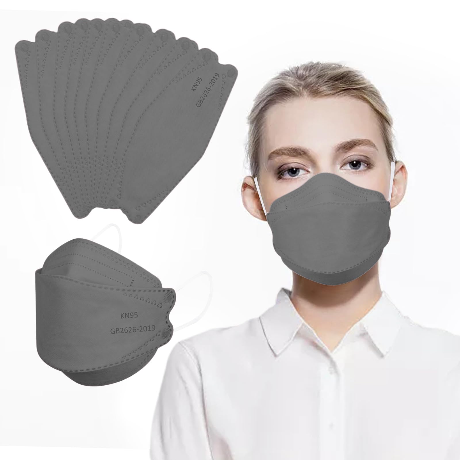 Borje KN95 adult mask close-up shows five-ply filtration.