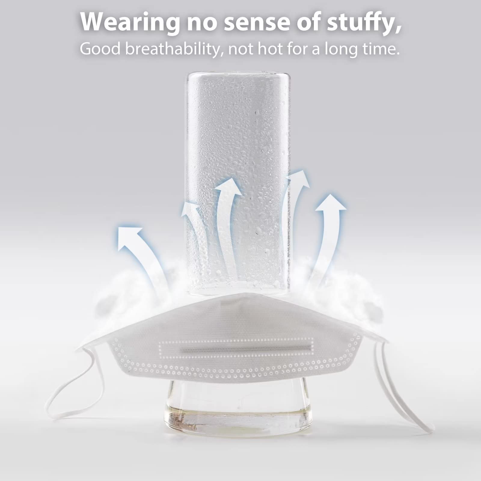 Borje KN95 breathable fabric texture supports comfortable wear.