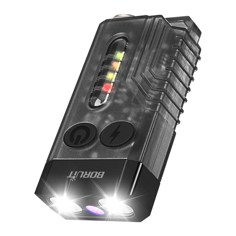 BORUIT V10 with UV 365nm light reveals fluorescence and currency features.