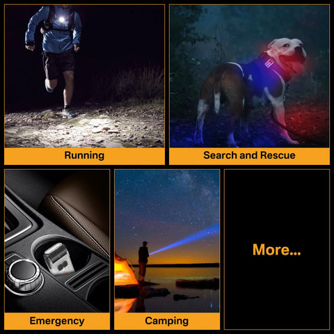 BORUIT V15 warm, white, and red lights support signaling and night tasks