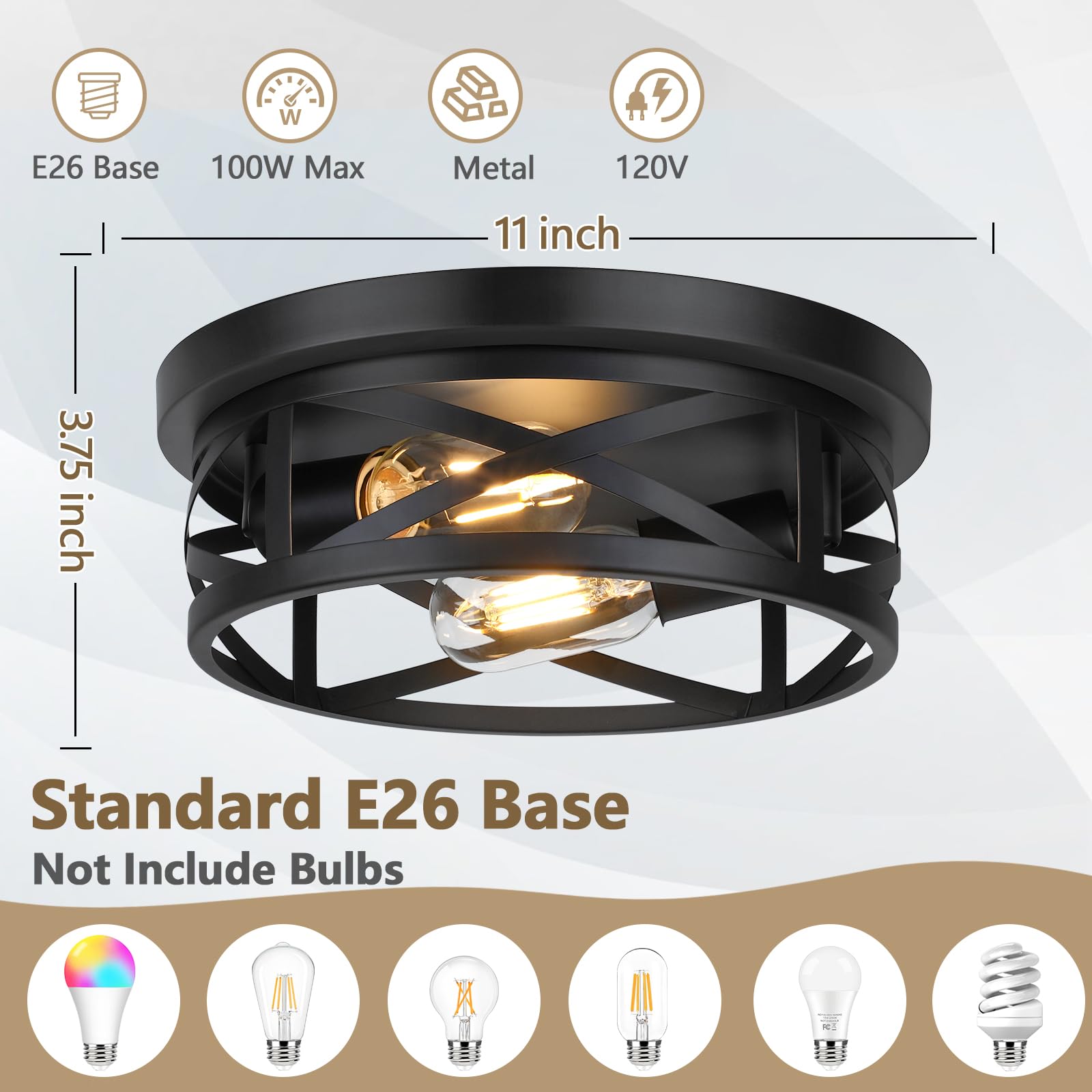 Bosceos 2-pack ceiling lights create cohesive lighting across rooms