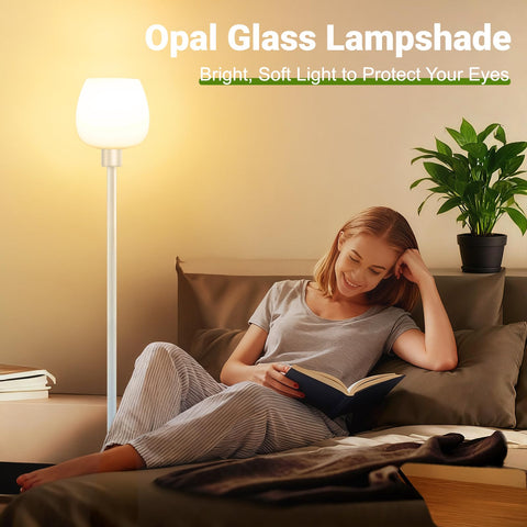 Bosceos opal glass shade diffuses light for eye-friendly warmth.