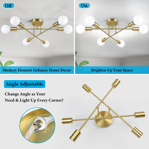 Bosceos anti-rust metal finish ceiling light stays durable
