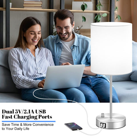 Bosceos bedside lamp with rotary switch and sturdy base for stable everyday use.
