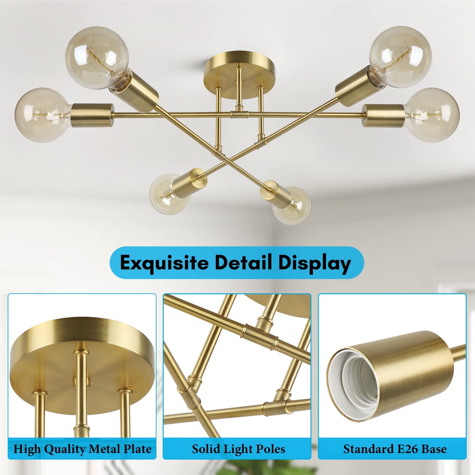 Bosceos E26 dimmable compatible fixture supports mood lighting