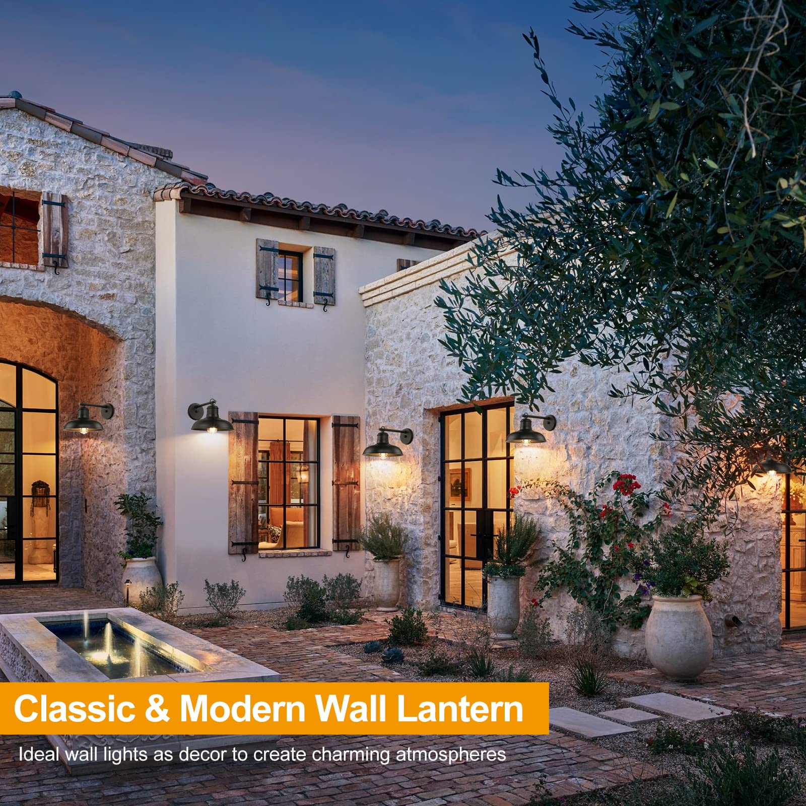 Bosceos indoor-outdoor fixture suits modern, farmhouse, and rustic spaces.