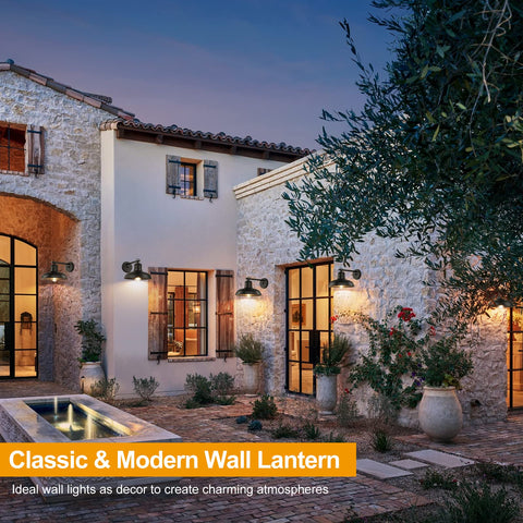 Bosceos indoor-outdoor fixture suits modern, farmhouse, and rustic spaces.