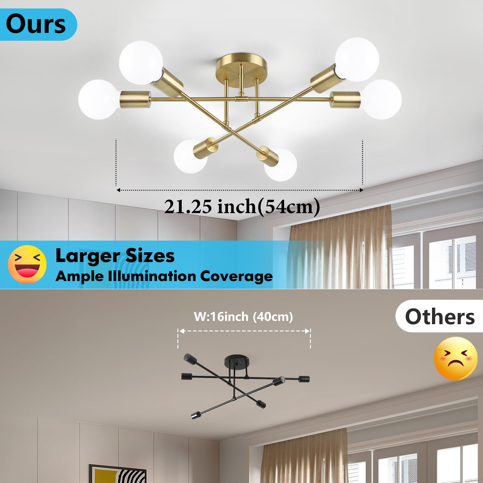 Bosceos living room Sputnik ambient light highlights contemporary style