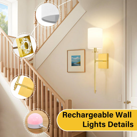 Bosceos two-pack sconces installed along a hallway