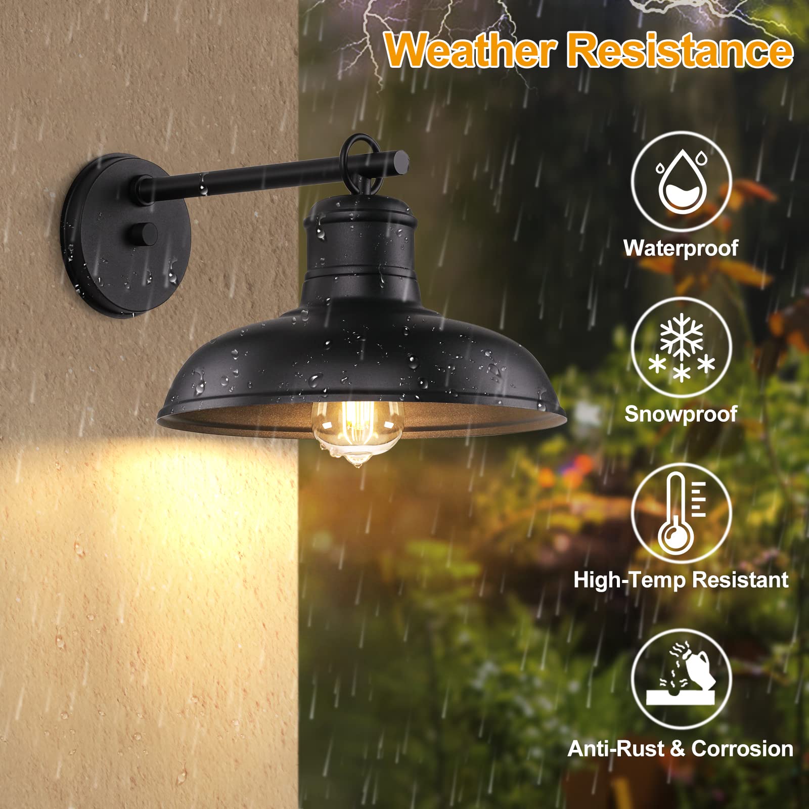 Bosceos waterproof exterior light with anti-rust finish for outdoor use.