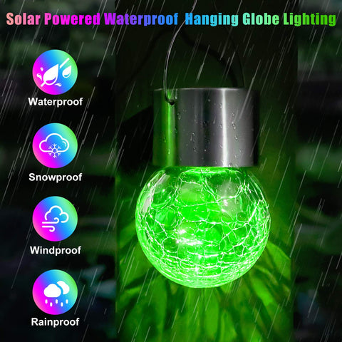 Bosceos waterproof globe lights brighten yards without wiring.