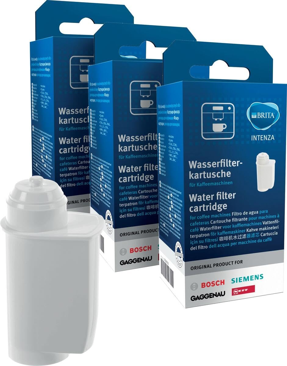 Bosch Brita Intenza filter installation demonstrates easy tank cartridge fit.