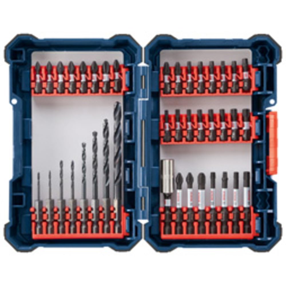 Bosch DDMS40 high-visibility bit markings speed bit selection.