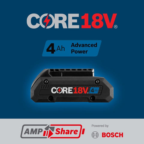 Bosch GBA18V40-2PK charge-status indicator clearly visible
