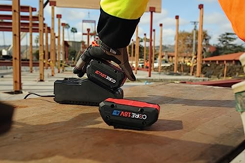 Bosch GBA18V40 charge status indicator for quick battery checks.