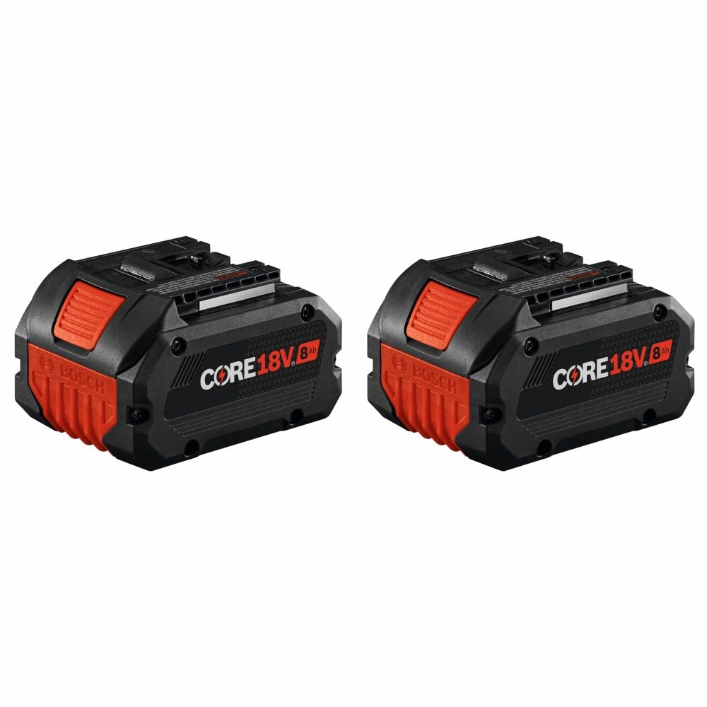 Bosch GBA18V80-2PK front view highlights compact, high-power design for longer tool runtime.