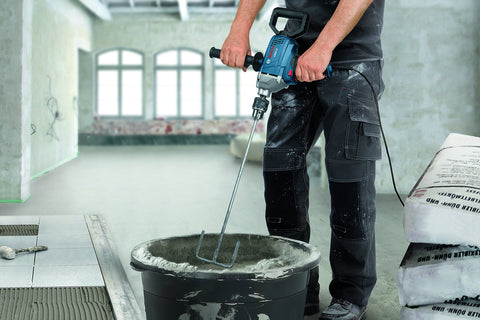 Bosch GBM9-16 rotatable handle reduces fatigue during extended use.