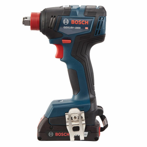 Bosch GDX18V-1800B12 square drive directly engages sockets for torque