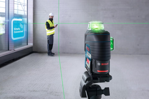 Bosch GLL3-330CG IP54 protection guards against dust and splashes on site