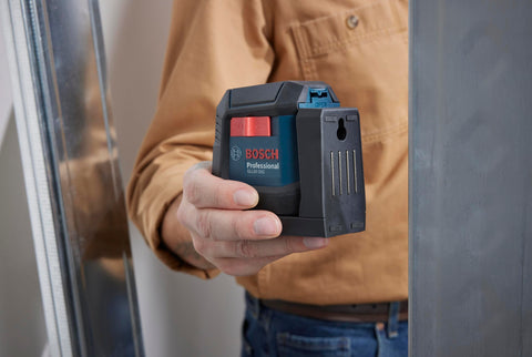 Bosch GLL50-20GL magnetic mount enables quick setup on metal surfaces.
