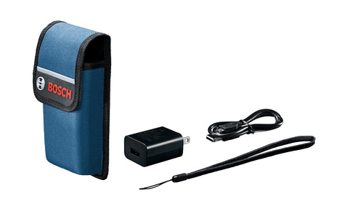 Bosch GLM400CL backlit color display stays readable in low light.