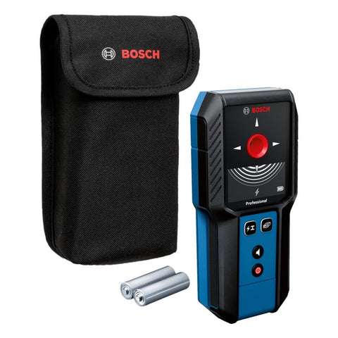 Bosch GMS120-27 color ring indicates safe vs live behind wall