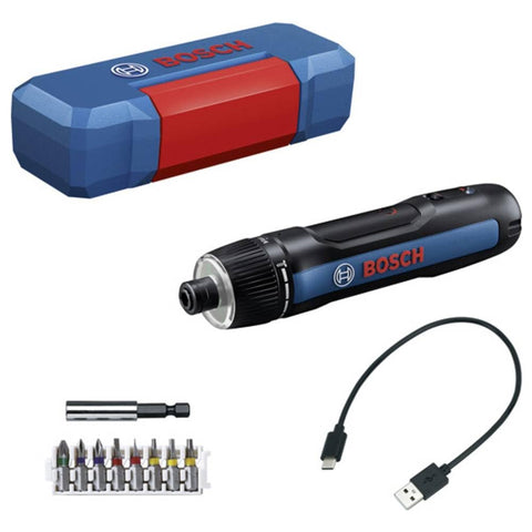 Bosch GO 3 screwdriver with 8-bit set and compact case for quick tasks