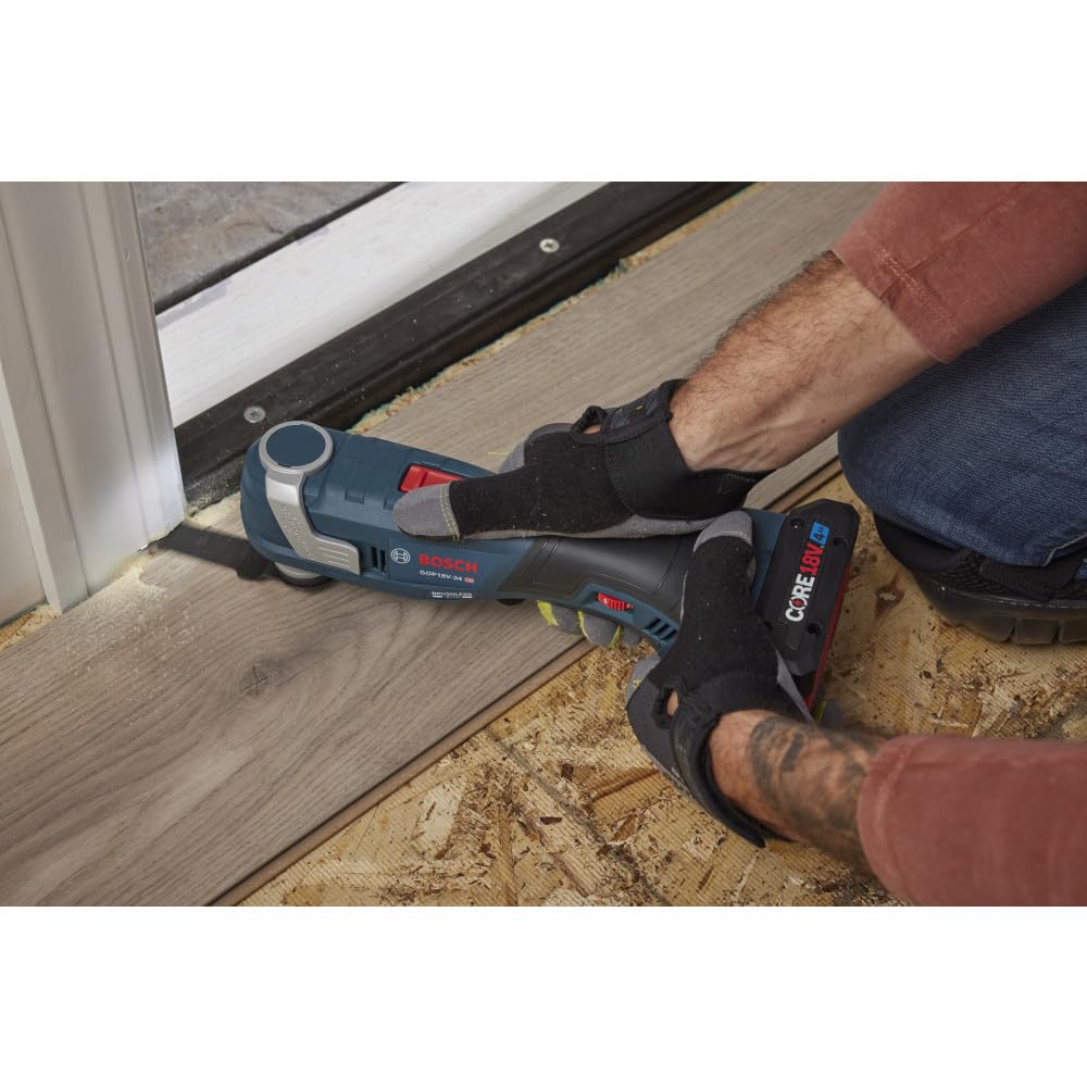 Bosch GOP18V-34N battery and charger setup for cordless convenience
