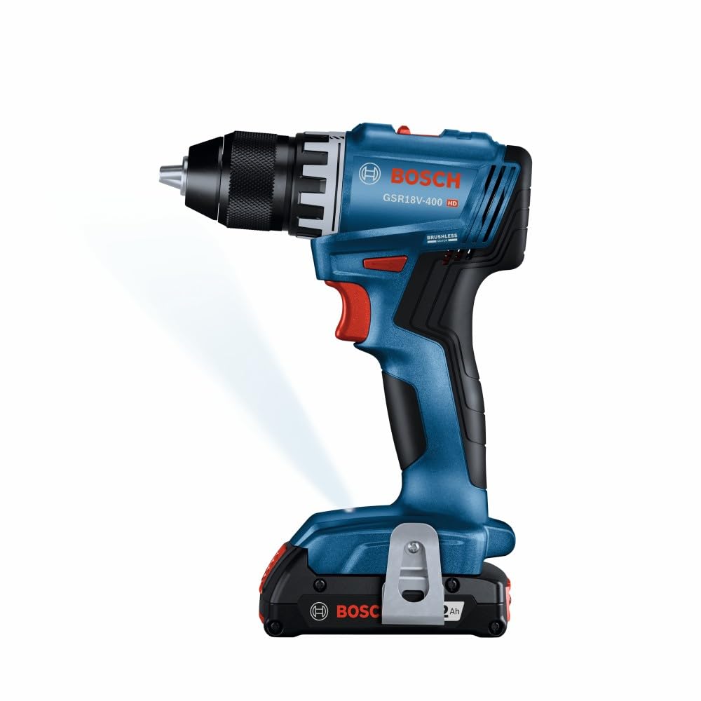 Bosch GSR18V-400B12 ergonomic grip for comfortable handling