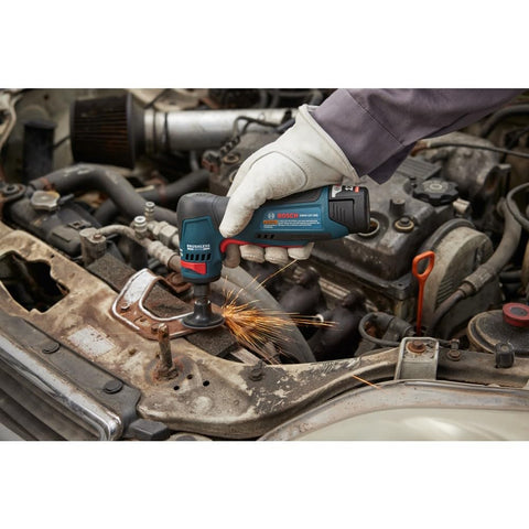 Bosch GWG12V-20SN brake system stops the wheel rapidly for safety.