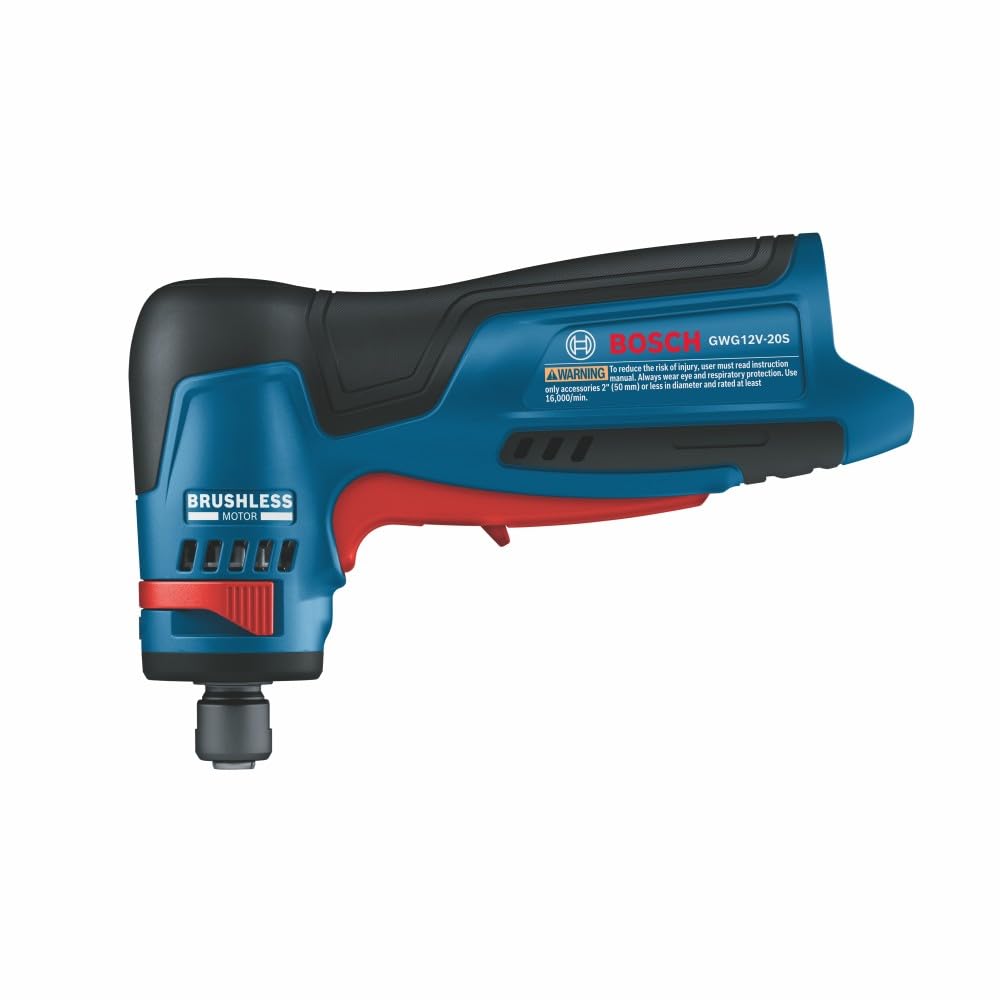 Bosch GWG12V-20SN variable speed trigger provides smooth control.