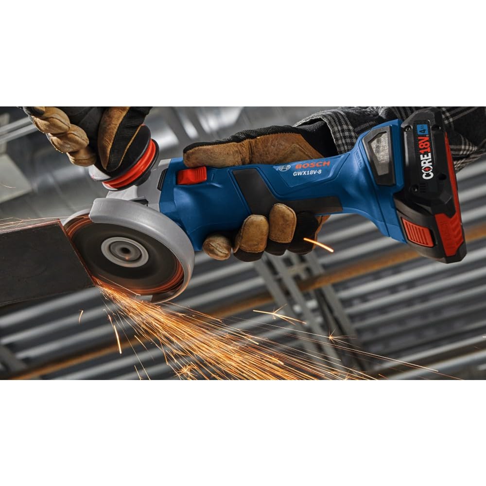 Bosch GWX18V-8N overload protection reduces motor stress under heavy loads.
