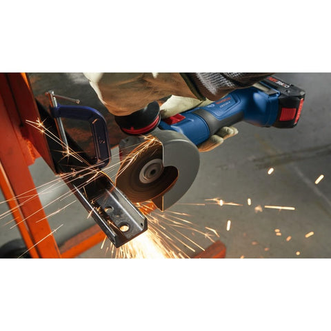 Bosch GWX18V-8N spiral bevel gears provide smooth power transfer.