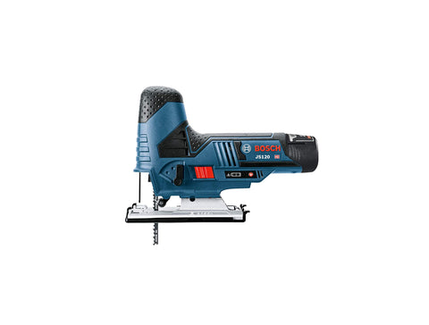 Bosch JS120N barrel grip highlights comfortable control during detailed cuts.