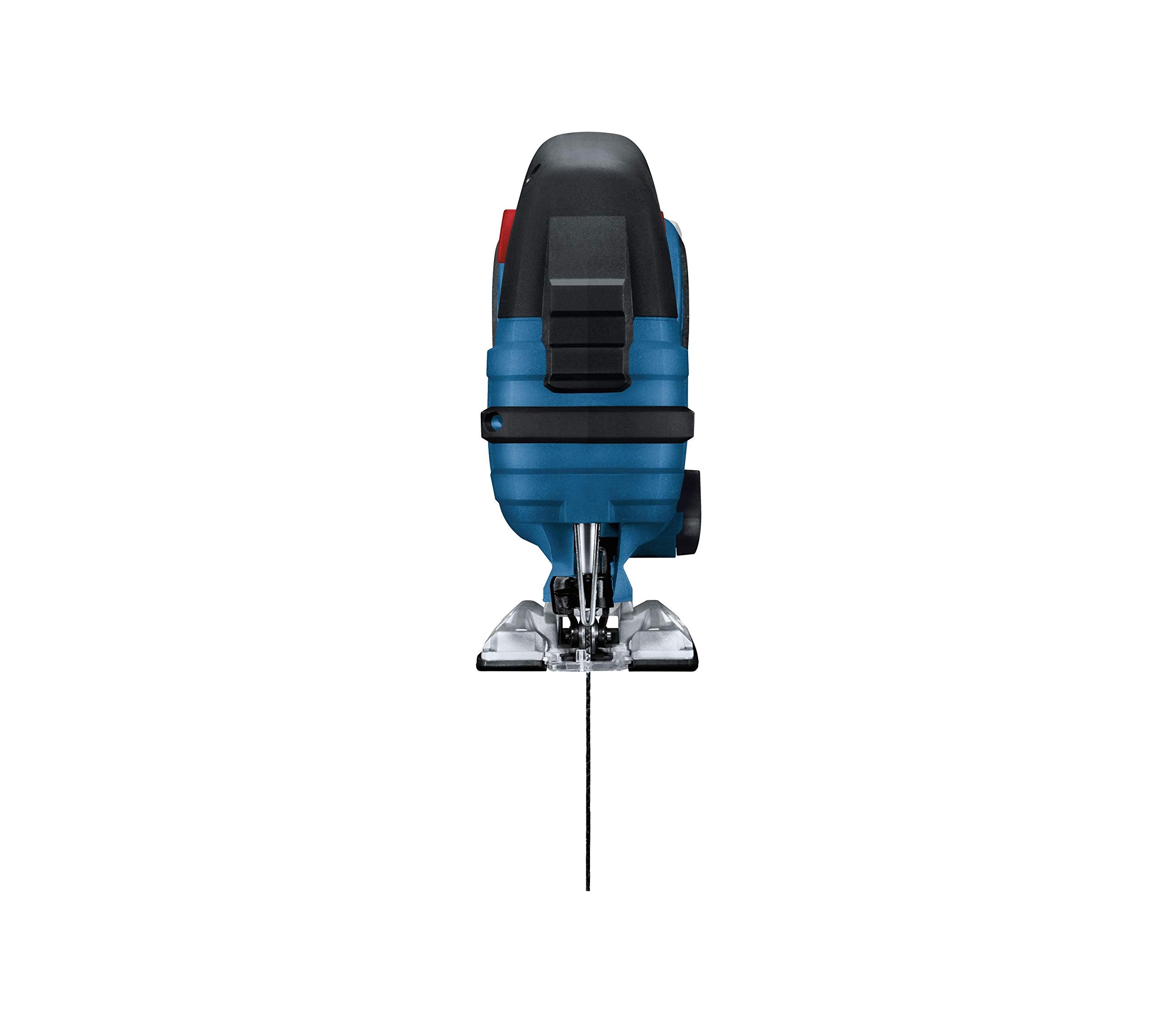 Bosch JS120N tool-free blade change for quick blade swaps.
