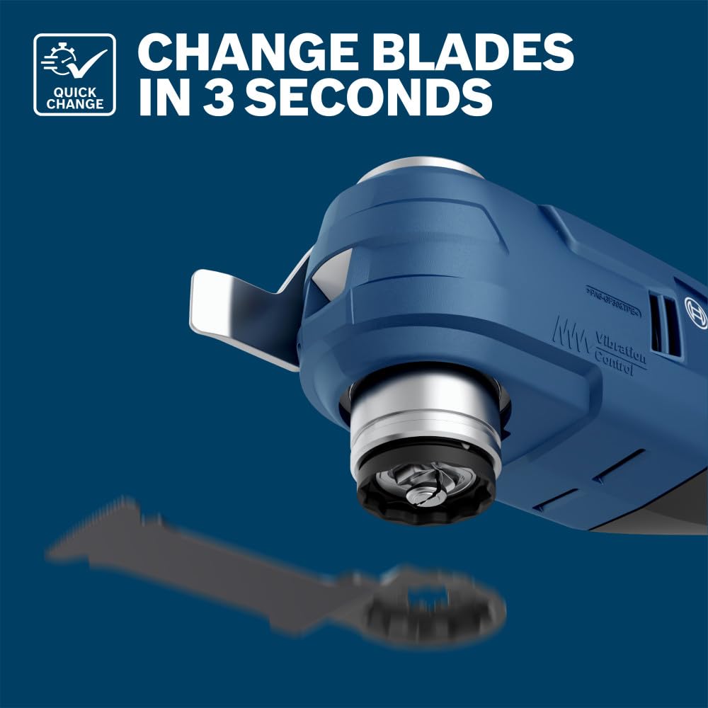 Bosch OSL234HG grout blade designed for high-torque transfer and reduced vibration.