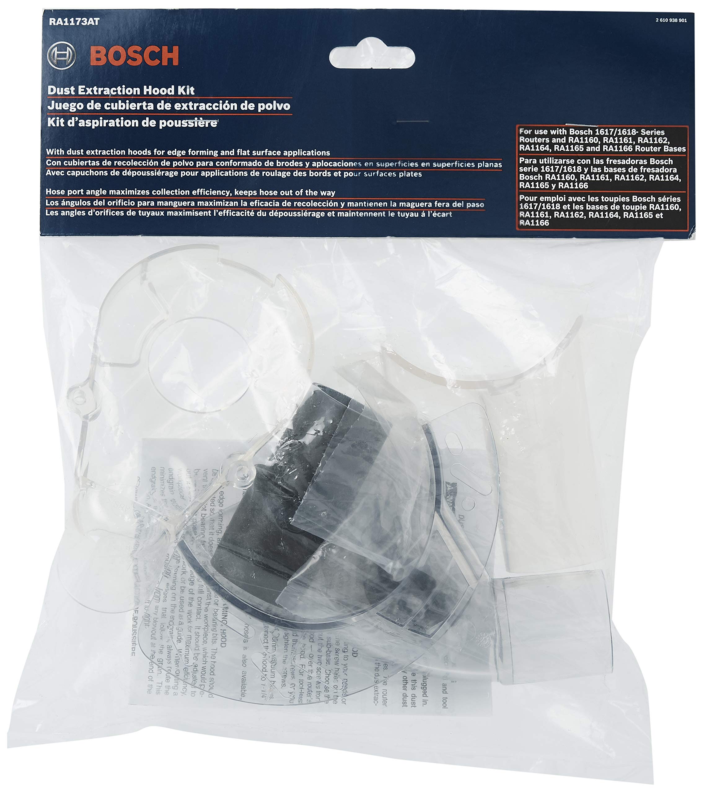 Bosch RA1173AT edge-forming hood mounted on either base for neater edges