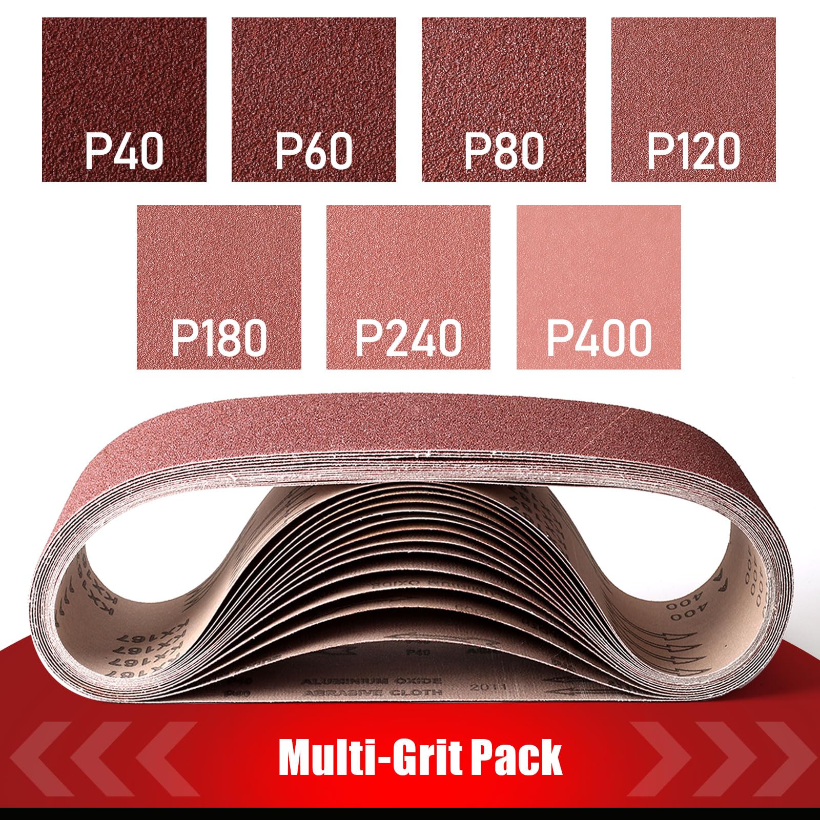 Boshcraft 80-grit belt for intermediate finishing and prep work