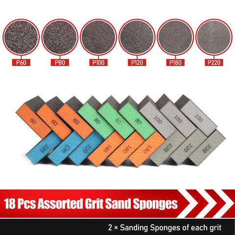 BOSHCRAFT sanding sponge block with medium grit for smooth finishes on wood and metal