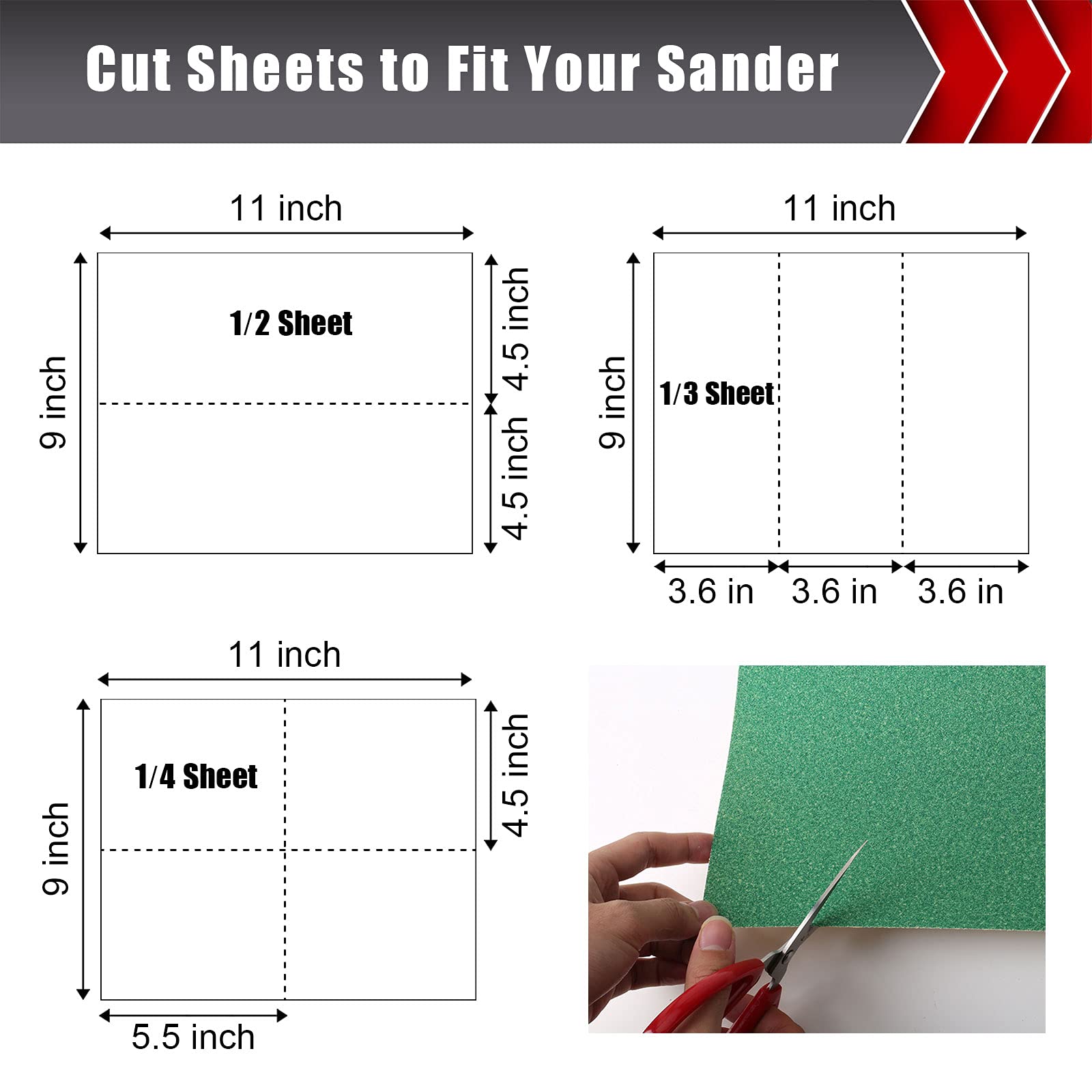 BOSHCRAFT 220-grit sheet for prep work and feathering edges