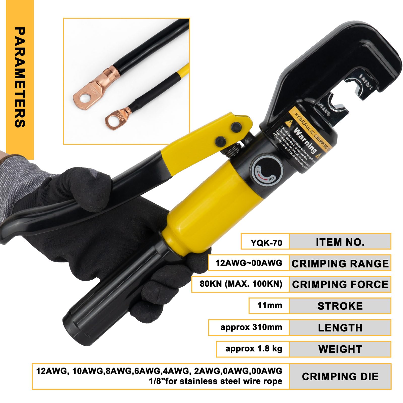Ergonomic Bosimux handle with return spring for one-handed use.