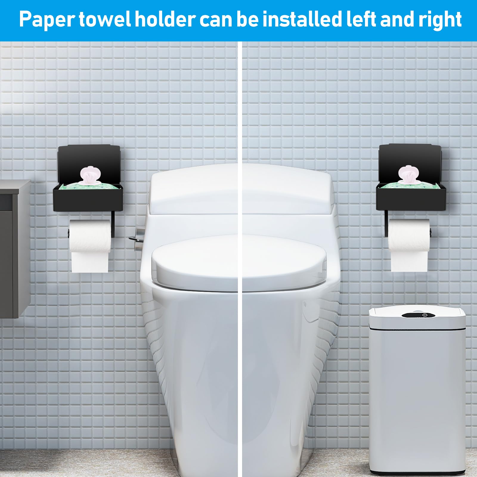 BOSOEI anti drop edge keeps toilet paper securely in place.