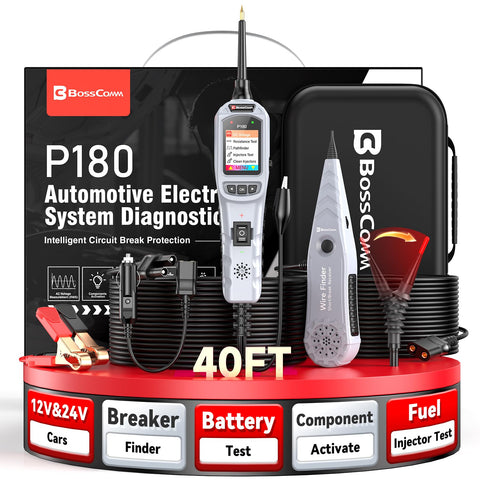 BossComm P180 front view showing rugged interface for on-the-go diagnostics