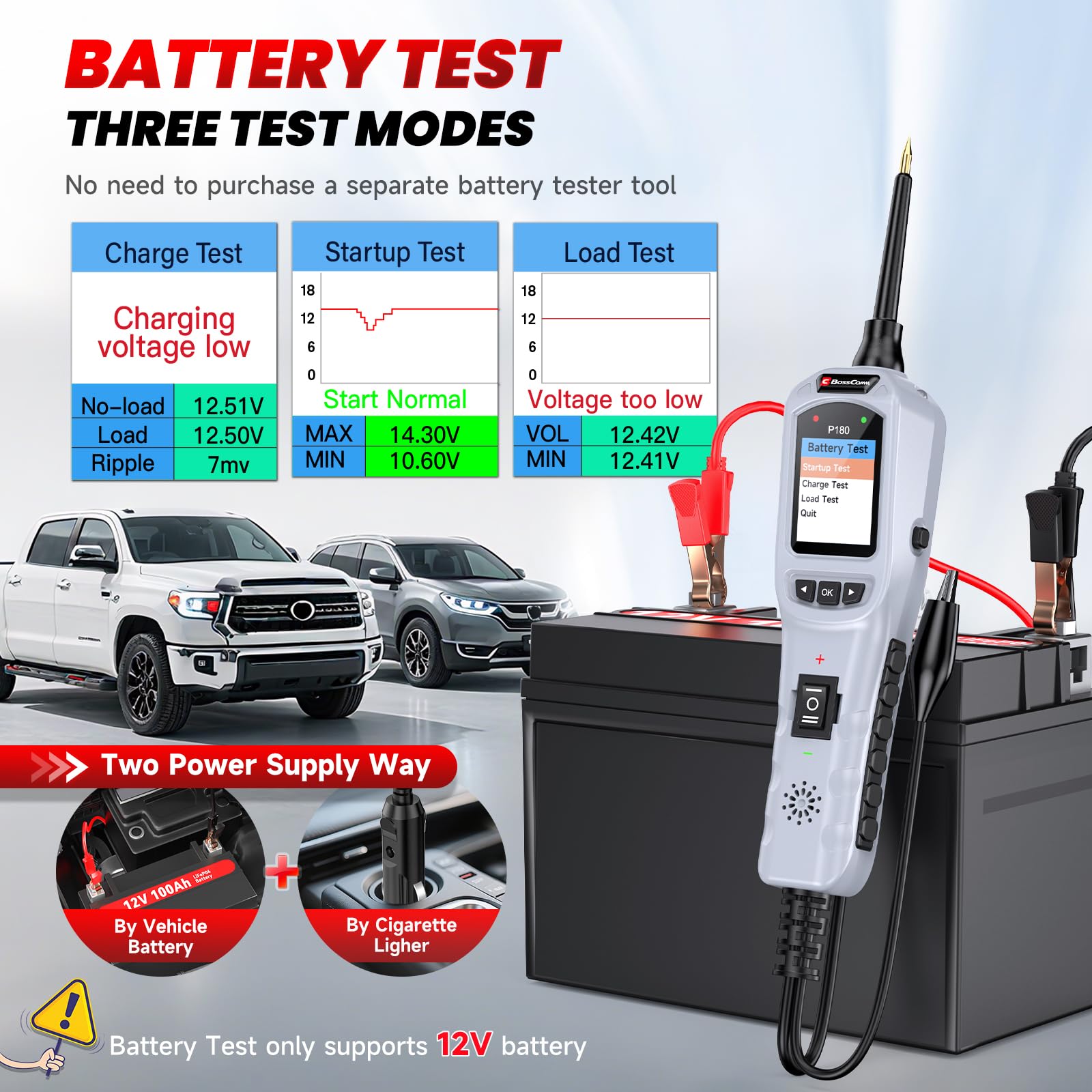 BossComm P180 overload protection with buzzer alert in use