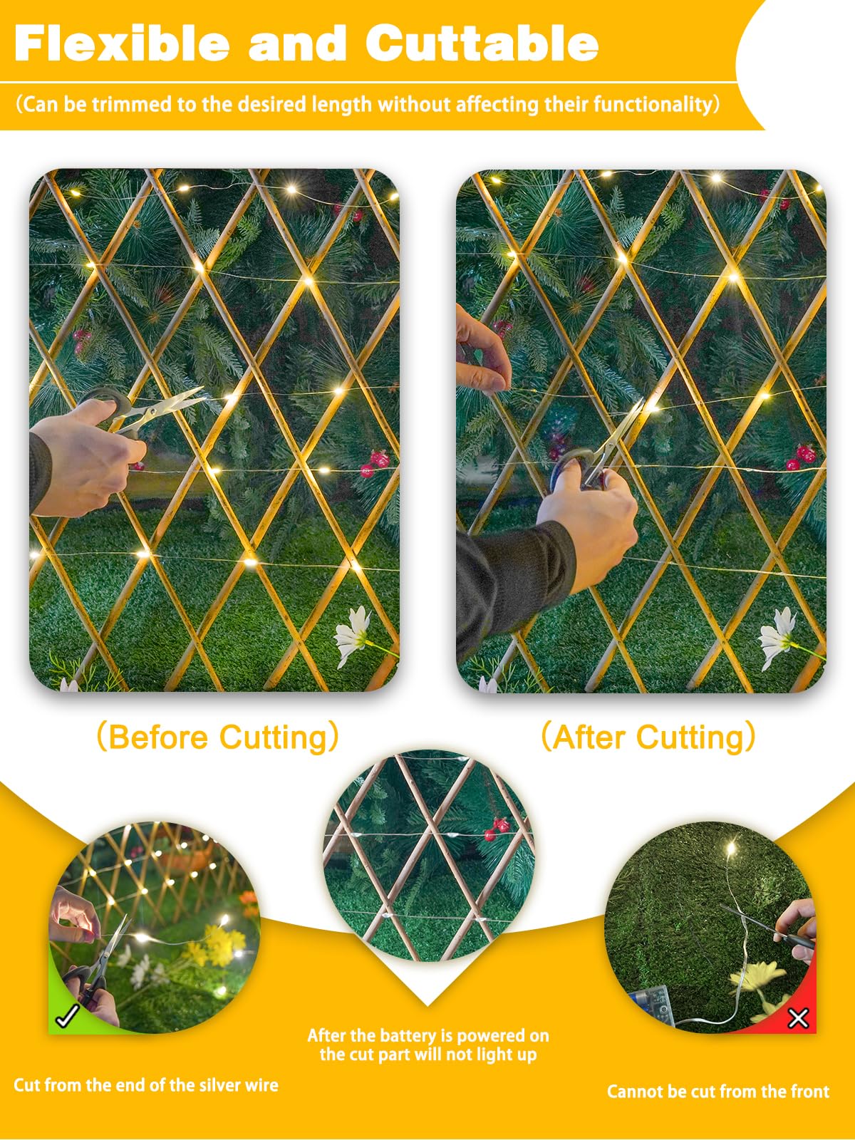 Bossern 20ft light string ideal for DIY shapes like hearts or stars