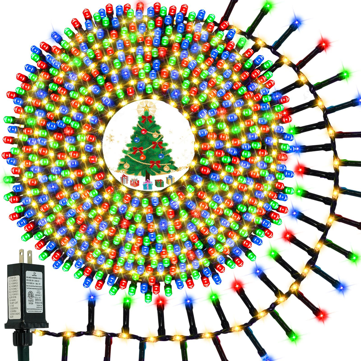 BOSSERN 800LED flowing twinkle cluster lights for versatile decor